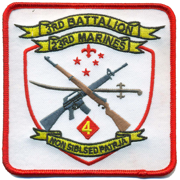 Officially Licensed USMC 3rd Bn 23rd Marines 3/23 Patch