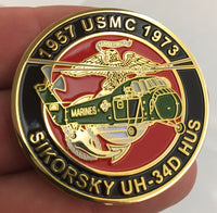 Officially Licensed USMC UH-34D HUS Coin