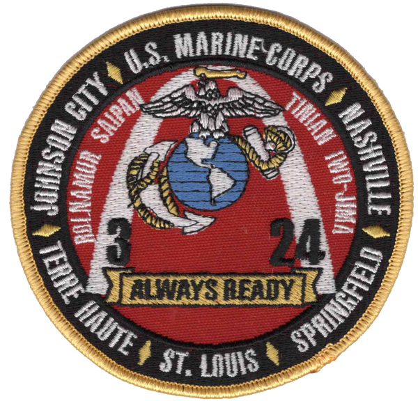 Officially Licensed USMC 3rd Bn 24th Marines St. Louis Patches