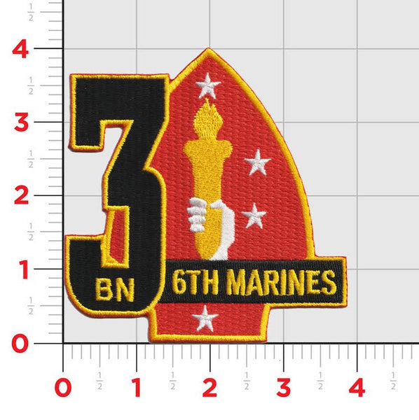 Officially Licensed USMC 3rd Bn 6th Marines Patch