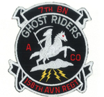 US Army A Co 7/158th Aviation Regiment, "Ghost Riders" Patch
