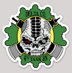 Officially Licensed USMC Delta Co 4th Tank Bn Sticker
