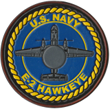 Officially Licensed US Navy E-2 Hawkeye Leather Patch