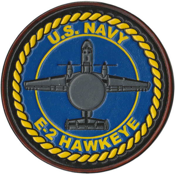 Officially Licensed US Navy E-2 Hawkeye Leather Patch