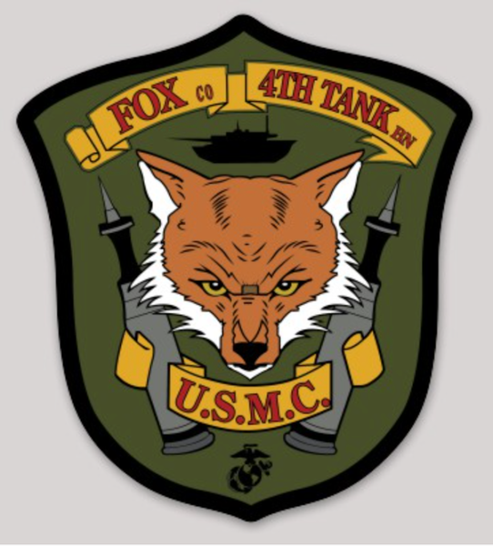 Officially Licensed USMC Fox Co 4th Tank Bn Sticker