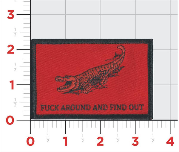 Fuck Around and Find Out Gator Flag Patch