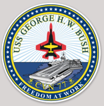 USS George Bush CVN-77 sticker