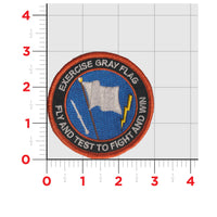 Official US Navy Exercise Gray Flag Shoulder Patches