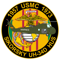 Officially Licensed USMC UH-34D HUS Commemorative Sticker