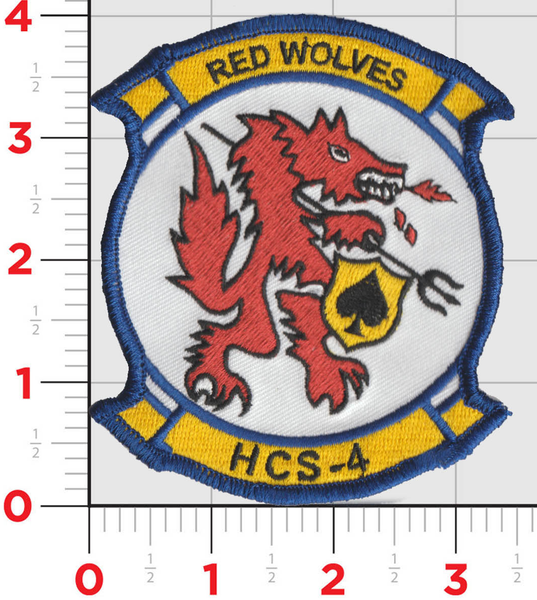 Officially Licensed US Navy HCS-4 Red Wolves Patch