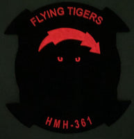 Officially Licensed USMC HMH-361 Flying Tigers Blackout PVC Patch