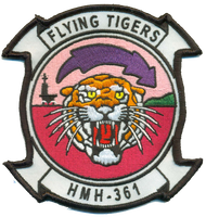 Officially Licensed USMC HMH-361 Flying Tigers Current Yellow Eyes Patches