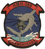 Officially Licensed USMC HMH-366 Hammerheads PVC Squadron Patch