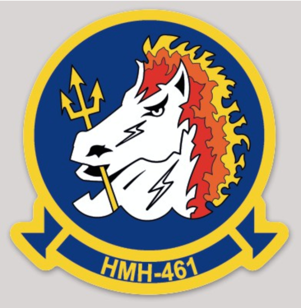 Officially Licensed USMC HMH-461 Iron Horse Sticker