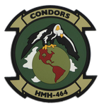 Officially Licensed USMC HMH-464 Condors Green PVC Patch