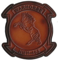 Officially Licensed HMH-465 Warhorse Leather Patches