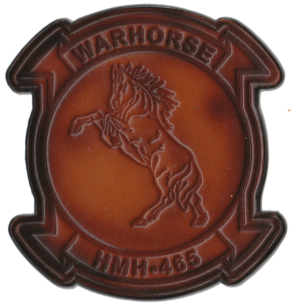 Officially Licensed HMH-465 Warhorse Leather Patches