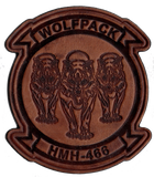 Officially Licensed HMH-466 Wolfpack Leather Patches