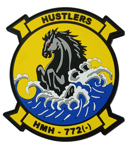 Officially Licensed USMC HMH-772 Hustlers PVC patches