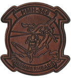 Officially Licensed HMH-366 Hammerheads Hand Painted Leather Patch