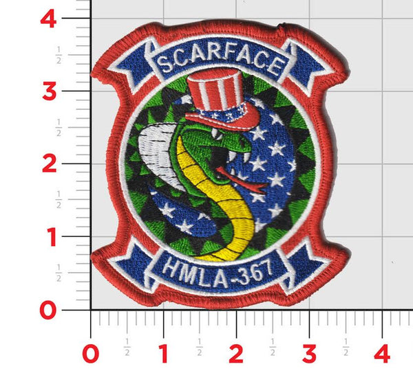 Officially Licensed USMC HMLA-367 Scarface 4th of July Patch