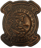 Officially Licensed USMC HMLA-367 Scarface Leather Patch