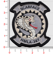 Officially Licensed USMC HMLA-367 Scarface Hover Cover Patches
