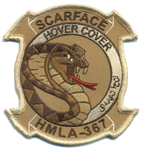 Officially Licensed USMC HMLA-367 Hover Cover Desert Patch