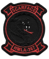 Officially Licensed USMC HMLA-367 Scarface Night Ops Patch