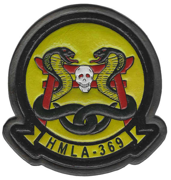 Officially Licensed USMC HMLA-369 Gunfighters Leather Patch