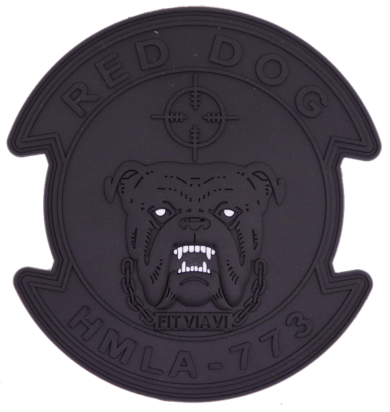 Officially Licensed USMC HMLA-773 Red Dog PVC Patches