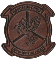 Officially Licensed HMM-161 Greyhawks Hand Painted Leather Patch