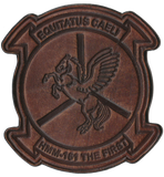 Officially Licensed HMM-161 Greyhawks Hand Painted Leather Patch