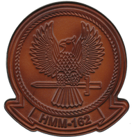 Officially Licensed USMC HMM-162 Golden Eagles Leather Patches