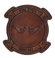 Officially Licensed HMM-163 Evil Eyes Hand Painted Leather Patch