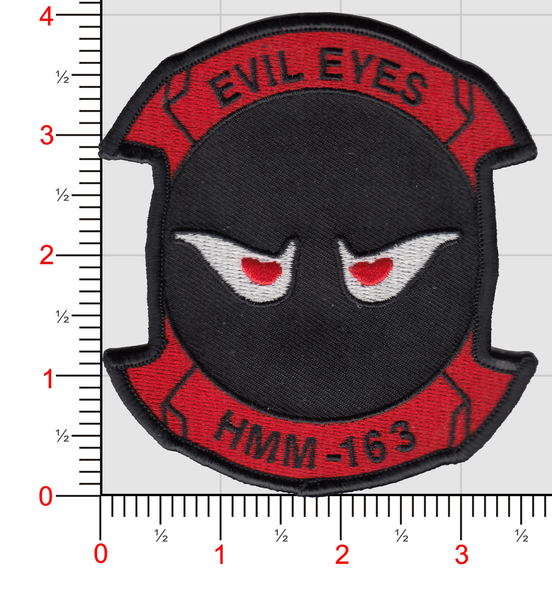 Officially Licensed USMC HMM-163 Evil Eyes Patch