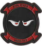 Officially Licensed HMM-163 Evil Eyes Hand Painted Leather Patch
