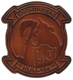 Officially Licensed USMC HMM-164 Knightriders Leather Patches