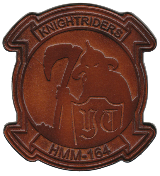 Officially Licensed USMC HMM-164 Knightriders Leather Patches