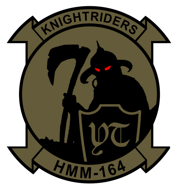 Officially Licensed USMC HMM-164 Knightriders Sticker