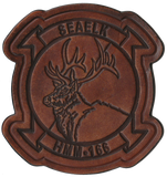 Officially Licensed HMM-166 Seaelks Hand Painted Leather Patch