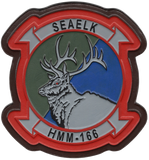 Officially Licensed HMM-166 Seaelks Hand Painted Leather Patch