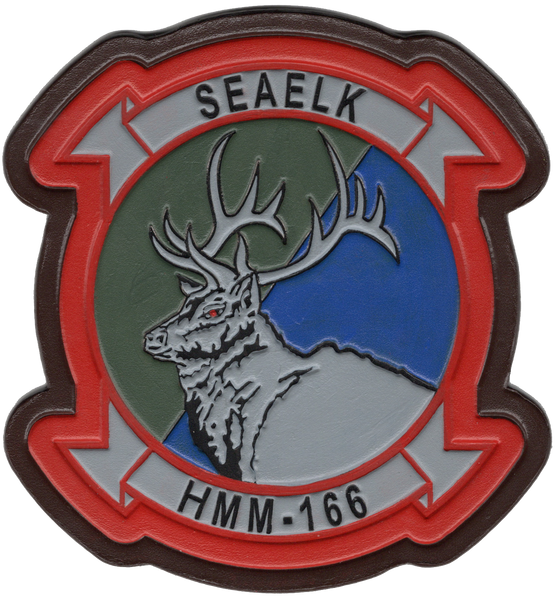 Officially Licensed HMM-166 Seaelks Hand Painted Leather Patch