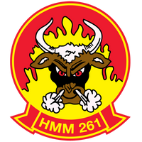 Officially Licensed USMC HMM-261 Raging Bulls Sticker