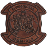Officially Licensed HMM-262 Flying Tigers Hand Painted Leather Patch