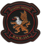 Officially Licensed USMC HMM-266 Fighting Griffins Leather Patch
