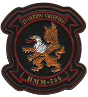 Officially Licensed USMC HMM-266 Fighting Griffins Leather Patch