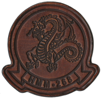 Officially Licensed HMM-268 Red Dragons Hand Painted Leather Patch