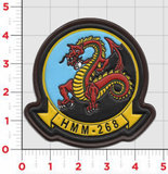 Officially Licensed HMM-268 Red Dragons Hand Painted Leather Patch