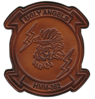 Officially Licensed USMC HMM-362 Ugly Angels Leather Patches